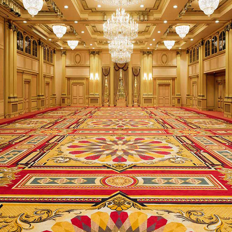 Alfombra de nylon de pila cortada para diseño moderno Lobby de hotel comercial Pared a pared