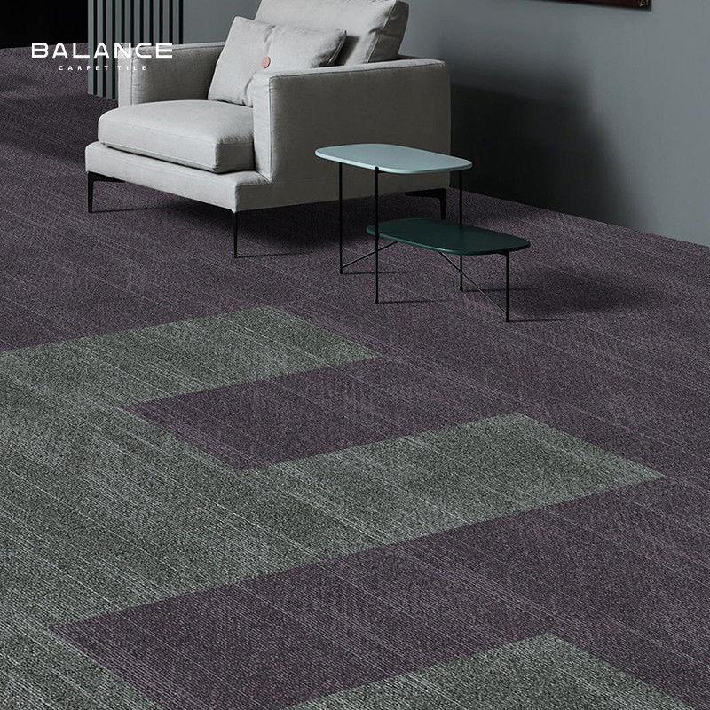 Lujo PP Nylon Jacquard Tiles de alfombra de oficina comercial para el piso cuadrado 50x50 Qingdao