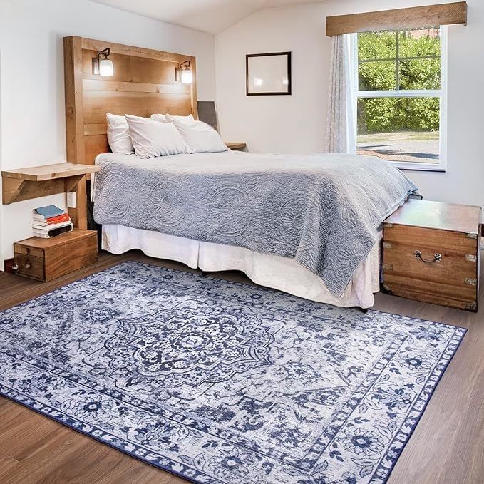 Alfombra de diseño oriental pulida a mano para el dormitorio comedor cocina sala de estar alfombra antideslizante