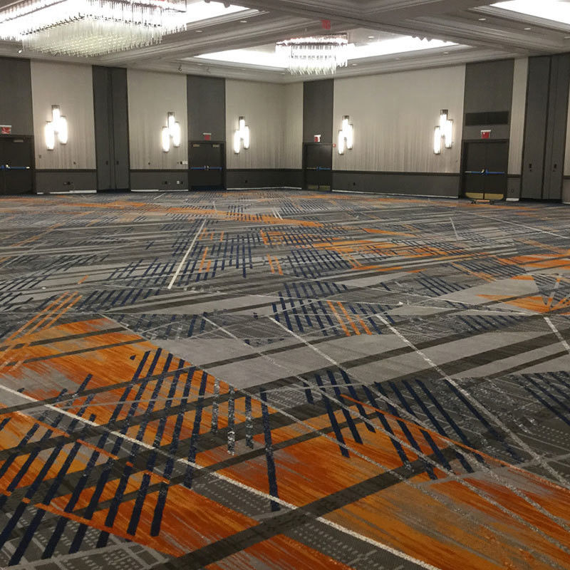 Alfombra de hotel impresa de nylon de pila media para pasillos personalizados y pisos de pared a pared