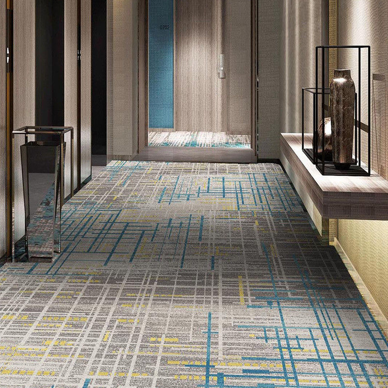 Alfombra de habitación de hotel 100% de nylon impresa contra el deslizamiento de la pila de bucle técnica tejida para el pasillo