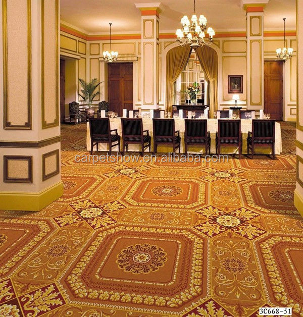 Hotel Decoración de pared a pared Diseño moderno Alfombra de alta calidad con estilo Jacquard