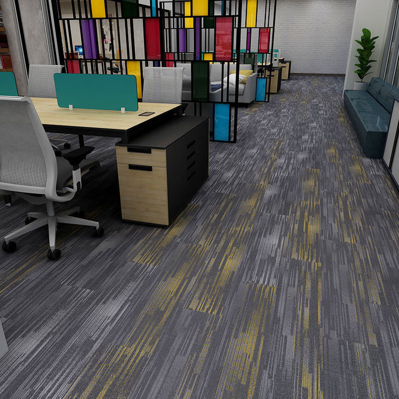 Solución de pisos de oficina 25 x 100 baldosas de alfombra con diseño antiderrapante y de pila media