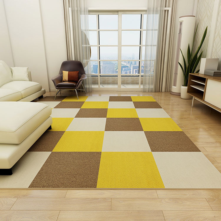 espesor total 9,5 mm azulejos de alfombra autoadhesivos para alfombra central en la habitación de los niños