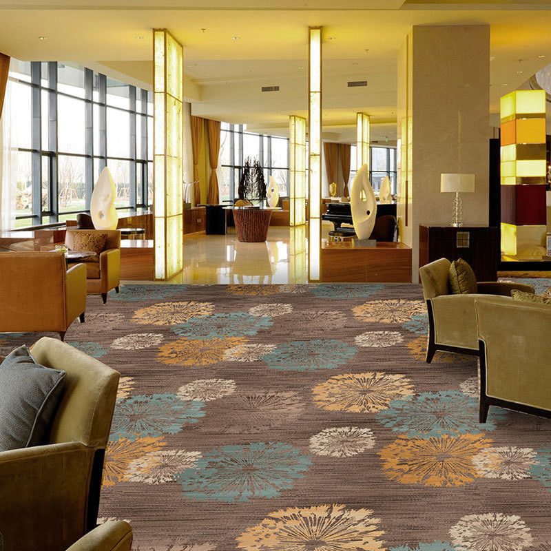 Juto o PP con respaldo floral Axminster Modelo de alfombra de pared a pared 80% Lana y 20% Nylon