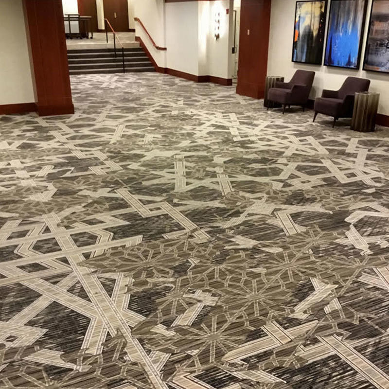 Alfombras de moqueta de apoyo de yute o PP para salón de baile de hoteles de 5 estrellas