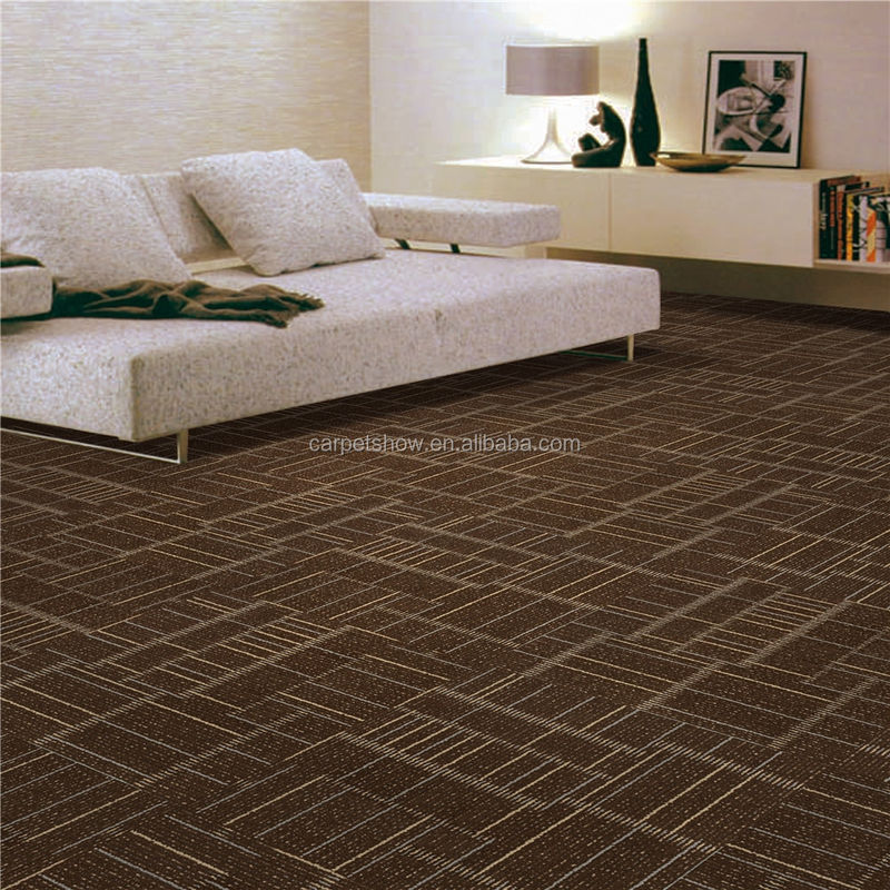 460 g/m2 Peso de pila 100% de diseño de alfombras de rayas de PP para proyectos de hoteles de oficina
