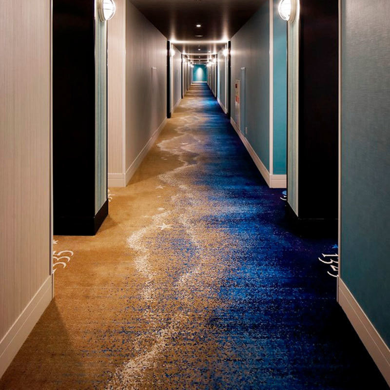 Alfombra de piso de pasillo de hotel comercial con 3,66m 12ft o 4m 13,12ft de ancho