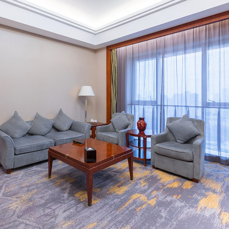 80% lana y 20% nylon alfombra moderna a prueba de fuego impresa de pared a pared para habitación de hotel