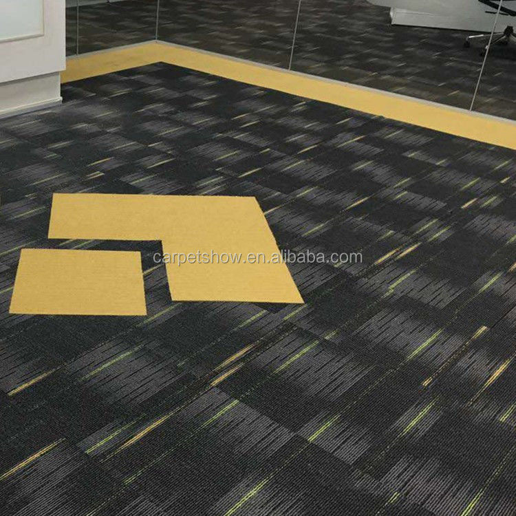 100*100 cm de tejas de oficina modulares de nylon con altura de pila de 4,5 mm para espacios comerciales