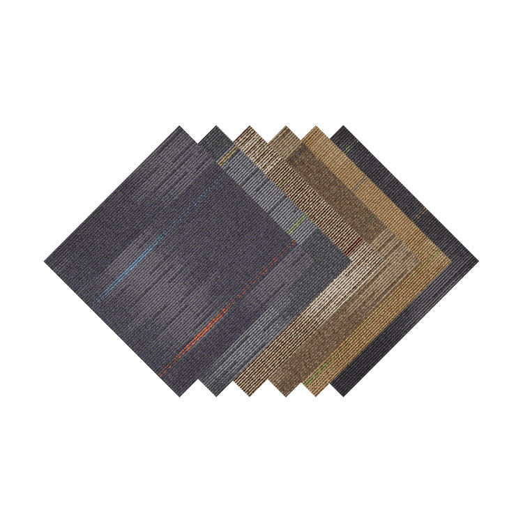 5.0mm espesor total de madera de mosaico de suelo hecho de material de nylon para áreas cuadradas